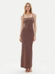 Guess Sukienka codzienna O5GK00 KCDE0 Brązowy Bodycon Fit. Brązowe sukienki damskie Guess, z aplikacjami, z syntetyku, bez ramiączek. Za 279.99 zł.