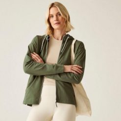 Damska bluza z kapturem zapinana na zamek Regatta Bayletta II. Zielone bluzy damskie Regatta, m, bez wzorów, z bawełny, z kapturem. Za 91.05 zł.