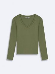 LTB Sweter w kolorze jasnozielonym rozmiar: XS. Zielone swetry klasyczne damskie LTB, xs, prążkowane, bez kołnierzyka. Za 43.88 zł.