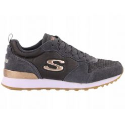 Buty na co dzień damskie SKECHERS RETROS OG 85 skóra. Zielone obuwie sportowe damskie Skechers, ze skóry, bez zapięcia, trekkingowe. Za 243.00 zł.