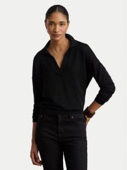 LAUREN RALPH LAUREN Sweter 200P14056002 Czarny Regular Fit. Czarne swetry klasyczne damskie Lauren Ralph Lauren, xl, z bawełny, bez kołnierzyka. Za 769.99 zł.