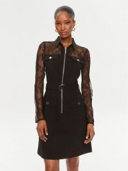 Morgan Sukienka codzienna 232-RPIK Czarny Slim Fit. Czarne sukienki damskie Morgan, bez wzorów, z syntetyku, bez ramiączek. Za 479.99 zł.