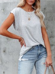 LA Angels Koszulka w kolorze szarym rozmiar: L. Szare koszulki damskie LA Angels, l, bez wzorów, bez kołnierzyka, bez ramiączek. Za 113.99 zł.