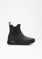 Kalosze Skechers. Czarne kalosze damskie bonprix, bez wzorów. Za 359.99 zł.