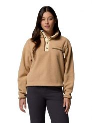 Columbia Bluza polarowa "Helvetia II" w kolorze beżowym rozmiar: XL. Brązowe bluzy damskie Columbia, xl, bez wzorów, z polaru, bez kaptura. Za 126.75 zł.