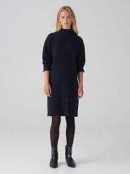 OPUS Sukienka dzianinowa "Wondana" w kolorze granatowym rozmiar: 44. Niebieskie sukienki damskie Opus, bez wzorów, z dzianiny, bez ramiączek. Za 209.95 zł.