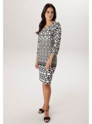 Aniston Sukienka w kolorze biało-czarnym rozmiar: 42. Białe sukienki damskie Aniston, bez wzorów, bez ramiączek. Za 217.99 zł.