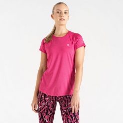 Damska koszulka sportowa szybkoschnąca Corral. Niebieskie koszulki sportowe damskie Dare 2b, bez wzorów, bez ramiączek, do biegania. W wyprzedaży za 59.99 zł.