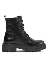 Geox Trapery D Iridea F D16HRF 00043 C9999 Czarny. Czarne trapery damskie Geox, ze skóry, bez zapięcia. Za 589.99 zł.