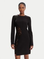 Just Cavalli Sukienka koktajlowa 79PAO918 Czarny Regular Fit. Czarne sukienki damskie Just Cavalli, bez wzorów, z syntetyku, wizytowe, bez ramiączek. Za 1,039.00 zł.