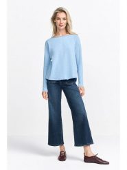 Rich&Royal Koszulka w kolorze błękitnym rozmiar: XS. Niebieskie bluzki damskie Rich&Royal, xs, bez wzorów, z bawełny, bez kołnierzyka, bez ramiączek. Za 78.84 zł.