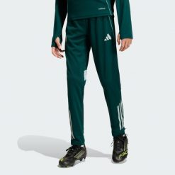 Spodnie treningowe Arsenal Tiro 25 Competition. Zielone spodnie sportowe damskie Adidas, bez wzorów, z dresówki, na fitness i siłownię. Za 259.00 zł.