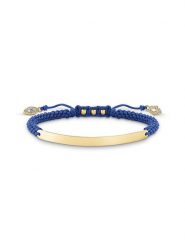 Thomas Sabo Bransoletka w kolorze niebieskim - dł. 21 cm rozmiar: onesize. Niebieskie bransoletki damskie thomas sabo, srebrne. Za 228.38 zł.