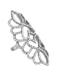 MENTHE À L'O Pierścionek z kryształami rozmiar: 60. Szare pierścionki damskie MENTHE À L'O, z kryształem, metalowe. Za 117.45 zł.