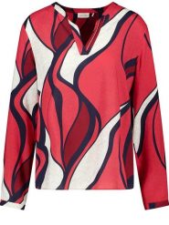Gerry Weber Bluzka w kolorze czerwono-białym rozmiar: 44. Czerwone bluzki damskie Gerry Weber, bez wzorów, z wiskozy, bez kołnierzyka, bez ramiączek. Za 127.35 zł.