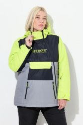 Damskie Kurtka HYPRAR Performance wodoodporna dwukierunkowy zamek błyskawiczny. Szare kurtki sportowe damskie Ulla Popken, plus size, bez wzorów, z materiału, z kapturem. Za 849.99 zł.