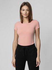 4F T-shirt slim gładki damski XS. Czerwone t-shirty damskie 4F, uniwersalny, bez wzorów, z bawełny, bez kołnierzyka. W wyprzedaży za 39.99 zł.