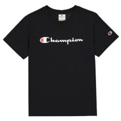 T-shirt Damski Z Bawełny Z Krótkim Rękawem. Czarne t-shirty damskie Champion, m, bez wzorów, z bawełny, bez kołnierzyka. Za 132.99 zł.