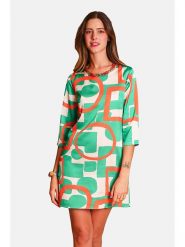 William de Faye Sukienka w kolorze zielono-pomarańczowo-kremowym rozmiar: 36. Brązowe sukienki damskie William de Faye, bez wzorów, klasyczne, bez ramiączek. Za 87.61 zł.