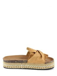 Sixth Sens Klapki w kolorze jasnobrązowym rozmiar: 39. Brązowe klapki damskie Sixth Sens, bez wzorów, z otwartym noskiem, bez obcasa, na platformie, bez zapięcia. Za 109.52 zł.