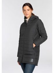 Jack Wolfskin Płaszcz pikowany "Lubeena" w kolorze czarnym rozmiar: 48. Czarne płaszcze damskie Jack Wolfskin, bez wzorów, z materiału, bez kaptura. Za 462.29 zł.