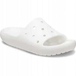 Klapki Dla Dorosłych Crocs Classic Slide V2. Brązowe klapki damskie Crocs, bez wzorów, z materiału, bez obcasa, bez zapięcia. Za 111.99 zł.