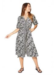 Aller Simplement Sukienka w kolorze czarno-białym rozmiar: 34/36. Czarne sukienki damskie Aller Simplement, bez wzorów, z tkaniny, klasyczne, bez ramiączek. Za 56.99 zł.