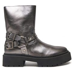 Botki Steve Madden. Szare botki damskie Steve Madden, bez obcasa, na płaskiej podeszwie, bez zapięcia. Za 659.99 zł.