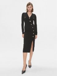 Pinko Sukienka dzianinowa Comasico 101925 A16I Czarny Slim Fit. Czarne sukienki damskie Pinko, bez wzorów, z dzianiny, bez ramiączek. Za 519.99 zł.