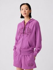 GAP Bluza w kolorze fioletowym rozmiar: L. Różowe bluzy damskie GAP, l, bez wzorów, bez kaptura. Za 108.74 zł.