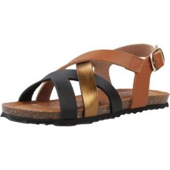 Sandały GEOX J SANDAL CHILENE GIR Brązowy. Brązowe sandały damskie Geox, bez wzorów, z syntetyku, bez obcasa, bez zapięcia. Za 159.99 zł.