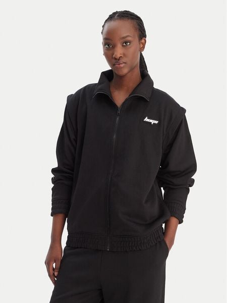 HUGO Bluza Dateam 50554058 Czarny Regular Fit. Czarne bluzy damskie Hugo, xs, bez wzorów, bez kaptura. Za 629.99 zł.