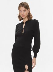 Pinko Sweter Chioccia 101848 A15S Czarny Regular Fit. Czarne swetry klasyczne damskie Pinko, m, z bawełny, bez kołnierzyka. Za 479.99 zł.