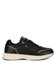 MEXX Sneakersy MI001009143W Czarny. Czarne obuwie sportowe damskie Mexx, ze skóry, bez zapięcia. Za 174.99 zł.