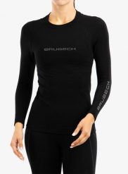 Bluza termoaktywna damska Brubeck 3D Run PRO LS Shirt. Czarne bluzy damskie Brubeck, s, bez wzorów, z materiału, bez kaptura. Za 357.80 zł.