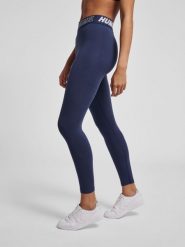 Damskie bawełniane legginsy o średnim kroju Hummel TE Maja. Niebieskie legginsy damskie Hummel, xl, bez wzorów, z bawełny. Za 95.50 zł.