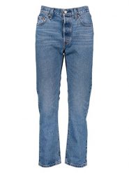 Levi's Dżinsy "501® Crop" - Regular fit - w kolorze niebieskim rozmiar: W26/L30. Niebieskie jeansy damskie Levi's, z podwyższonym stanem. Za 226.24 zł.