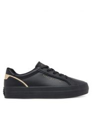 Tommy Hilfiger Sneakersy Vulc Foxing FW0FW08683 Czarny. Czarne obuwie sportowe damskie Tommy Hilfiger, ze skóry, bez zapięcia. Za 379.99 zł.