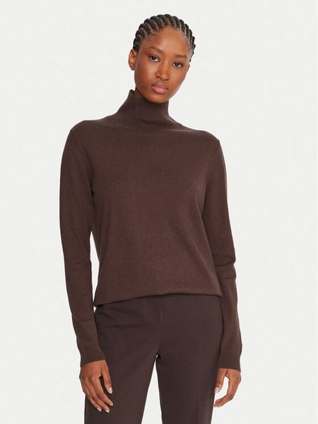 Weekend Max Mara Golf Kiku 2525366012 Brązowy Regular Fit. Brązowe golfy damskie Weekend Max Mara, s, bez wzorów, z jedwabiu, bez ramiączek. Za 979.99 zł.