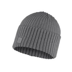 Czapka zimowa Knitted Rutger. Szare czapki damskie Buff, na zimę, bez wzorów, z dzianiny. Za 75.99 zł.
