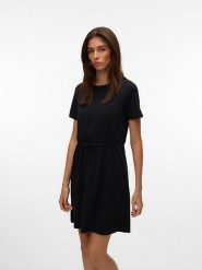 Vero Moda Sukienka w kolorze czarnym rozmiar: XS. Czarne sukienki damskie Vero Moda, bez wzorów, z materiału, bez ramiączek. Za 48.39 zł.