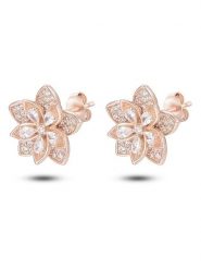 DI GIORGIO Pozłacane kolczyki-wkrętki z cyrkoniami rozmiar: onesize. Czerwone kolczyki damskie DI GIORGIO, z cyrkonią, pozłacane. Za 265.40 zł.