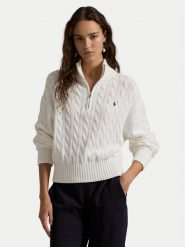 Polo Ralph Lauren Sweter 211963467 Biały Relaxed Fit. Białe swetry klasyczne damskie Polo Ralph Lauren, s, z bawełny, bez kołnierzyka. Za 719.99 zł.