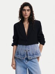 Desigual Marynarka 25SWEW28 Czarny Regular Fit. Czarne marynarki i żakiety damskie Desigual, xs, bez wzorów, z syntetyku. Za 590.99 zł.