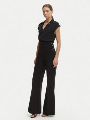 Rinascimento Spodnie palazzo CFC0020264002 Czarny Flare Fit. Czarne spodnie materiałowe damskie Rinascimento, bez wzorów, z materiału. Za 499.99 zł.