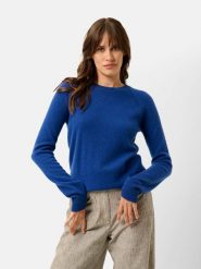 Just Cashmere Kaszmirowy sweter "Helen" w kolorze niebieskim rozmiar: XXL. Niebieskie swetry klasyczne damskie Just Cashmere, xxl, z kaszmiru, bez kołnierzyka. Za 379.44 zł.