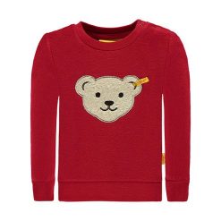 Bluza w kolorze czerwonym. Czerwone bluzy chłopięce Steiff, z okrągłym kołnierzem. W wyprzedaży za 72.95 zł.