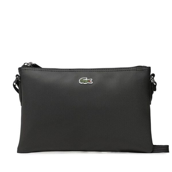 Torebka Lacoste. Czarne listonoszki damskie Lacoste, bez wzorów, bez dodatków. Za 349.99 zł.