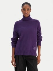 Liu Jo Golf MF5445 MS76L Fioletowy Regular Fit. Fioletowe golfy damskie Liu Jo, l, bez wzorów, z syntetyku, bez ramiączek. Za 769.99 zł.