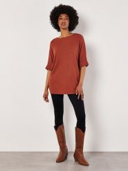 Apricot Sweter w kolorze czerwonobrązowym rozmiar: XS. Brązowe swetry klasyczne damskie Apricot, xs, bez kołnierzyka. Za 70.24 zł.
